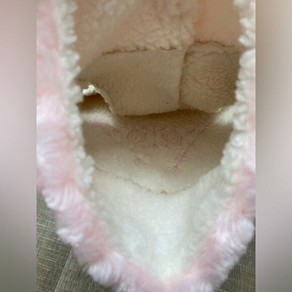 Dog Pet Coat Embroidered Jacket Medium Beige Suede Jacket Pink Fur Collar Fleece - Picture 7 of 11